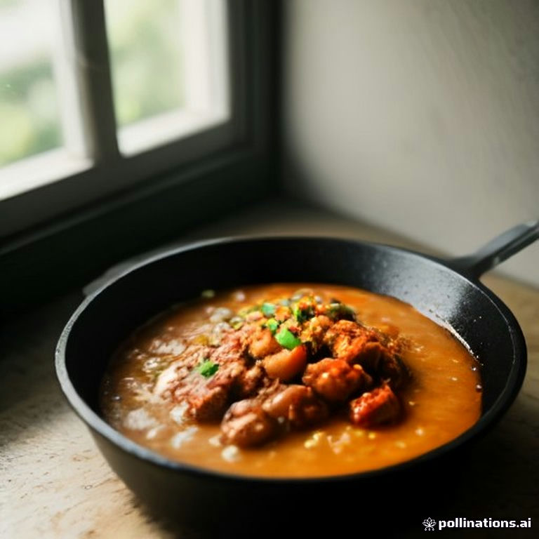 Carne moída dourando na panela com temperos, acompanhada de caldo e manteiga