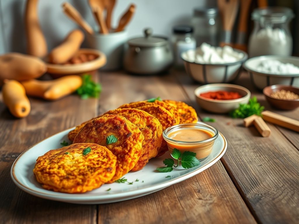 Bolinho de batata-doce prático e rápido na airfryer