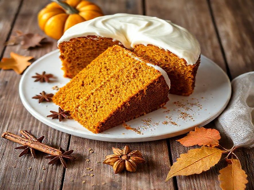Bolo de Abóbora com Especiarias e Cobertura de Cream Cheese