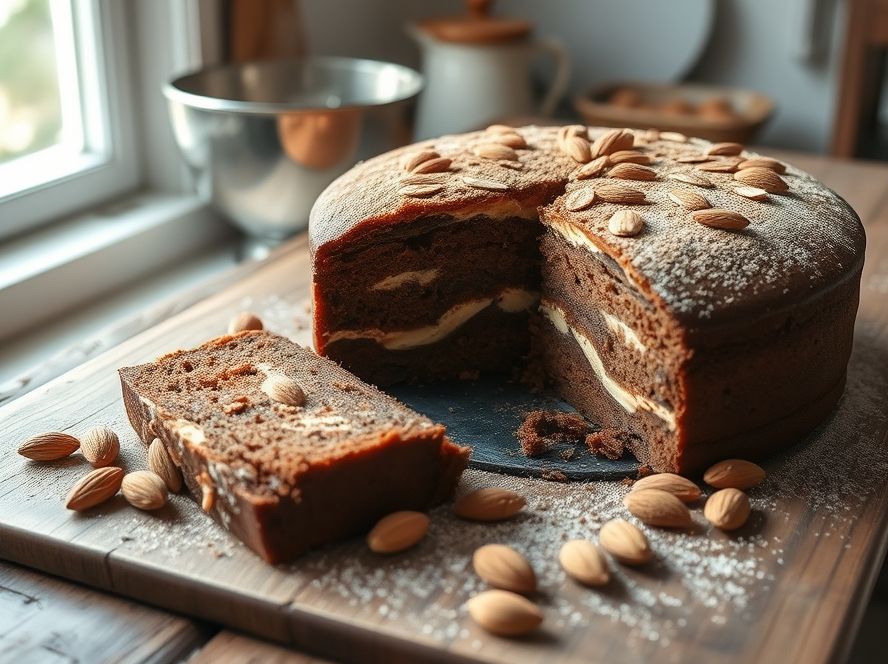 Bolo de Amêndoas com Cacau Low Carb