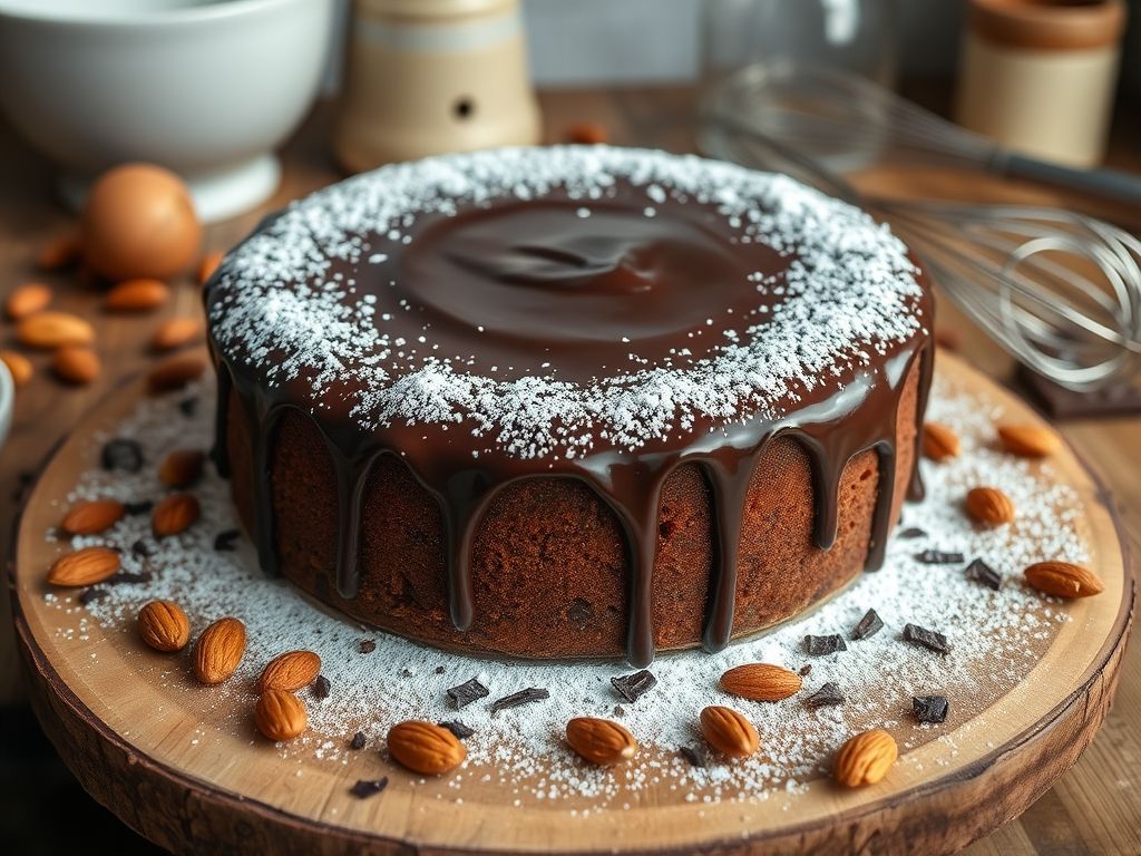 Bolo de Amêndoas com Chocolate Low Carb