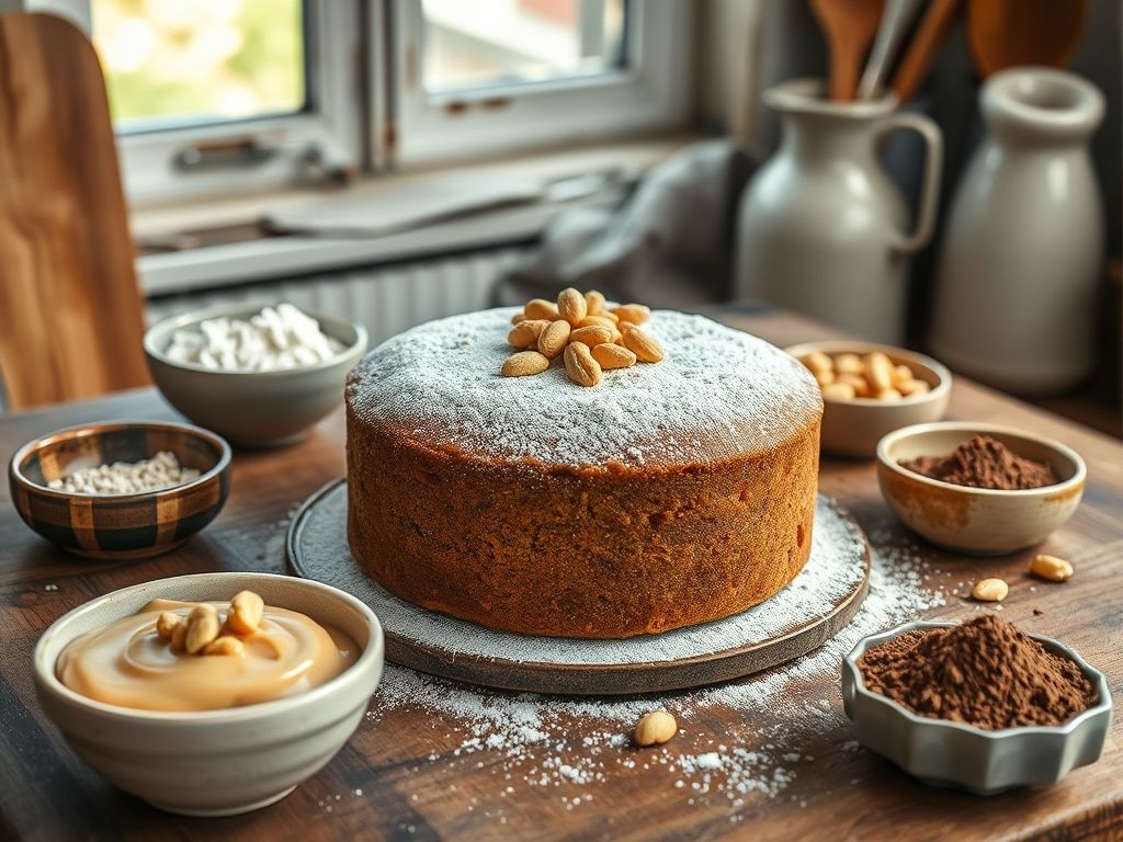 Bolo de Amendoim Low Carb Delícia Vegana