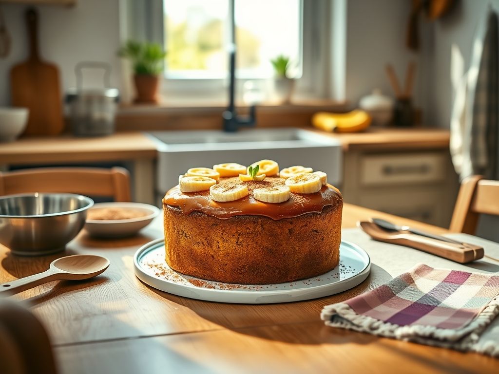 Bolo de Banana Fit da Páscoa