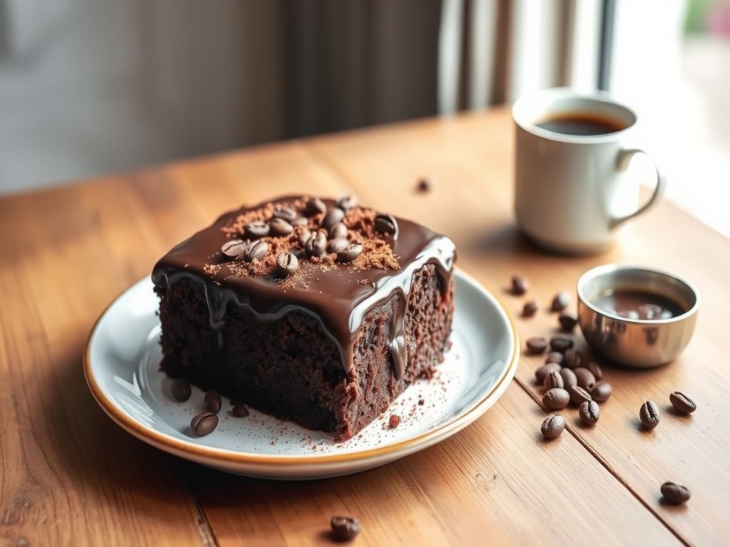 Bolo de Café Low Carb com Chocolate Amargo