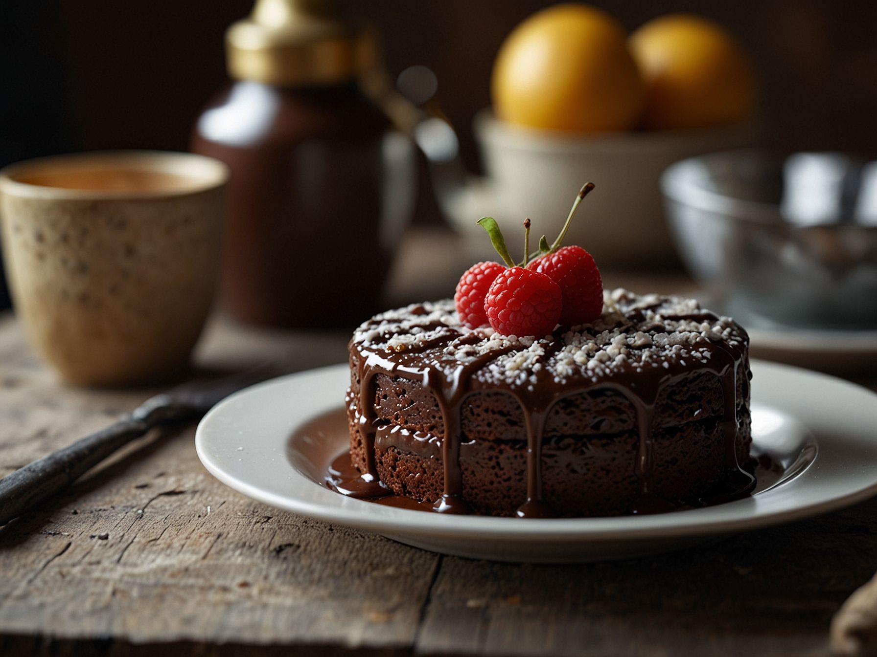 Bolo de Chocolate Cremoso com Ganache de Leite e Amêndoas