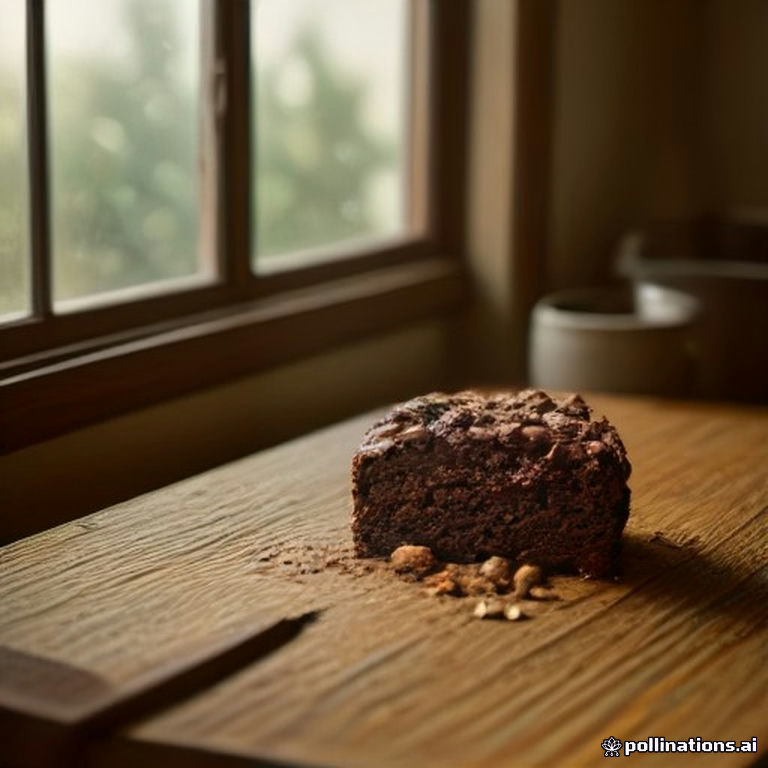 Bolo de chocolate fit com aveia e cacau cortado ao meio, mostrando a massa úmida e pedaços de chocolate derretido, sobre prato branco