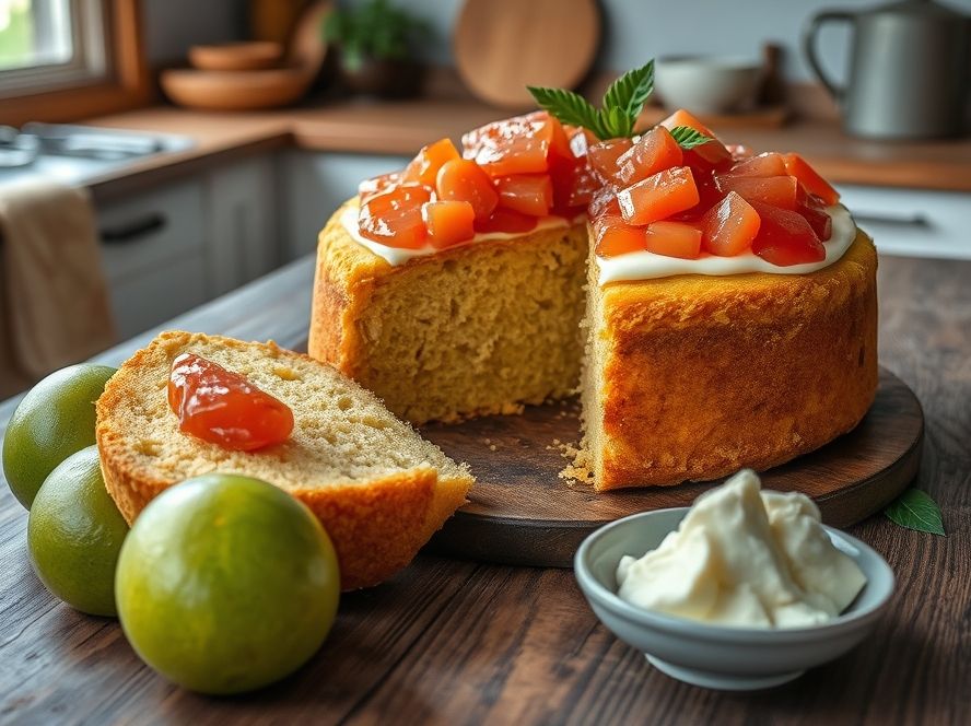 Bolo de Fubá com Goiabada e Queijo Minas Delícia