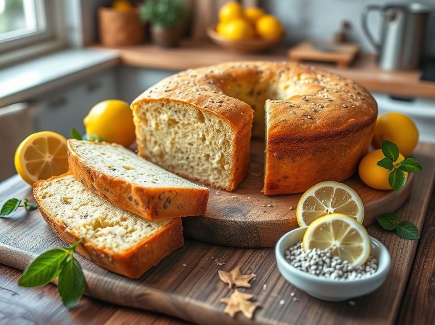 Bolo de Iogurte com Limão e Sementes de Papoula