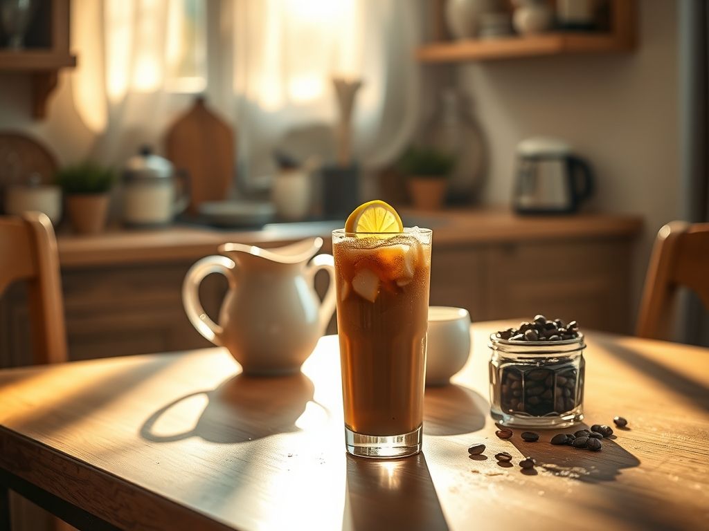 Café Gelado Detox com Toque de Coco