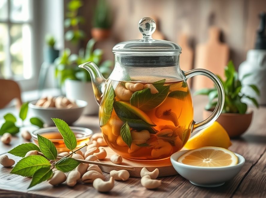 Chá de Caju Refrescante
