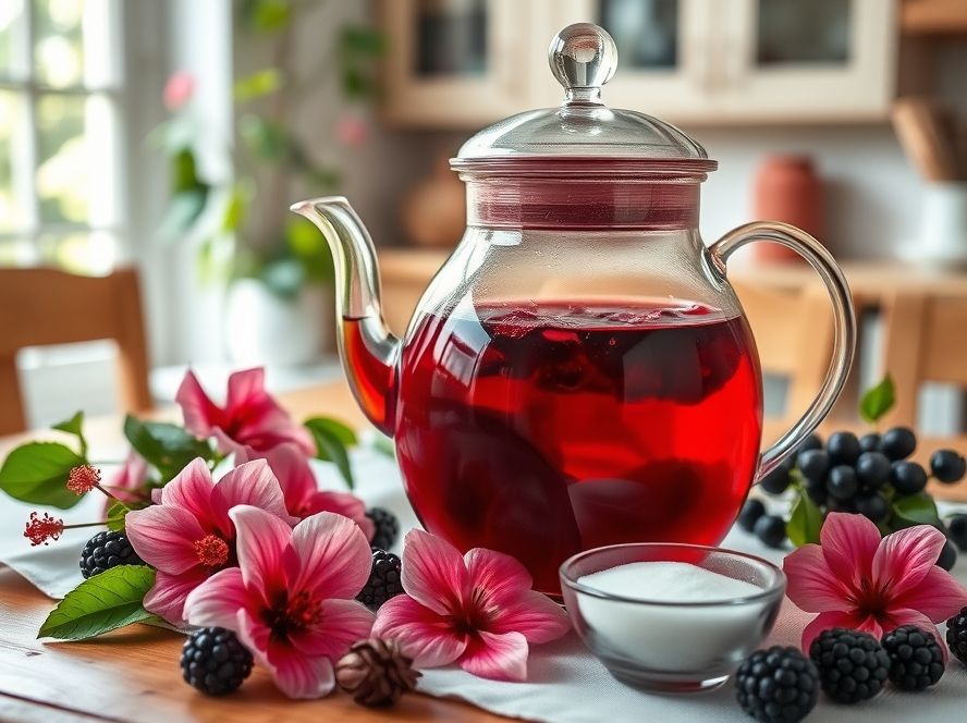 Chá Leão Hibisco Rosa Silvestre Amora Refrescante