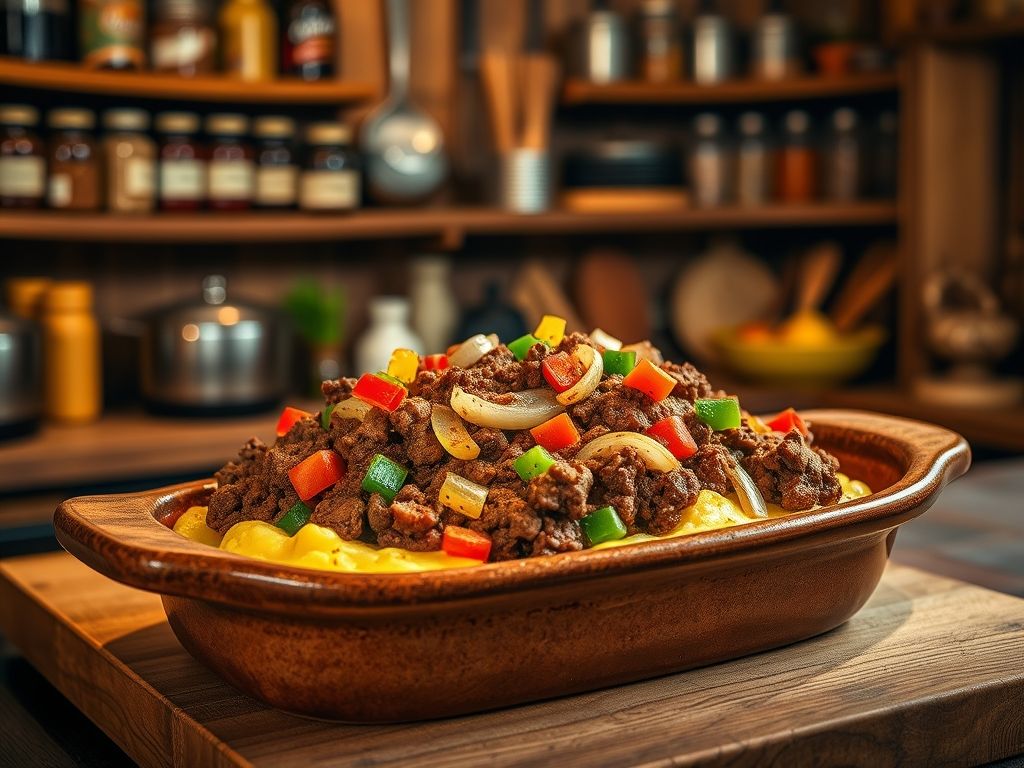 Escondidinho de Carne Moída ao Sabor do Churrasco