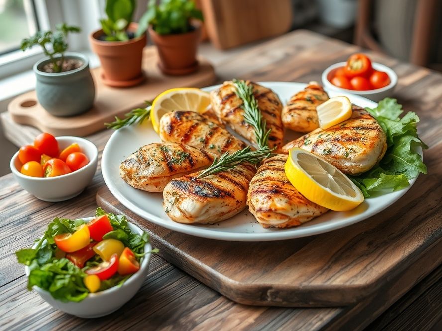 Frango Grelhado com Ervas e Limão Low Carb