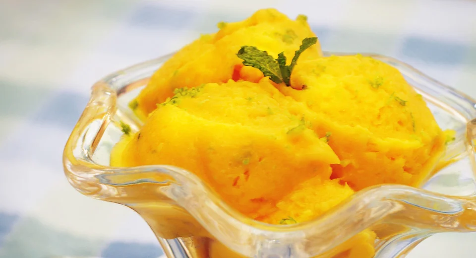 Gelado de Manga e Limão-siciliano: Frescor Tropical