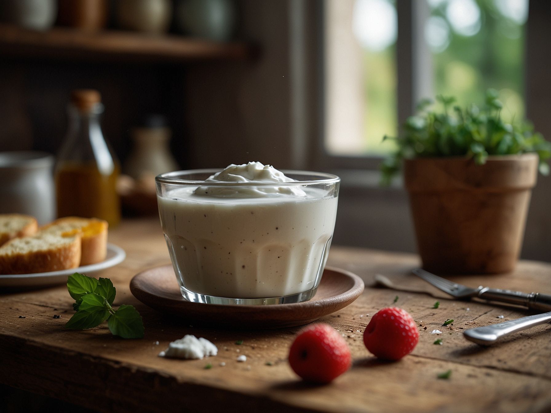 Iogurte Caseiro Integral com Frutas e Nozes
