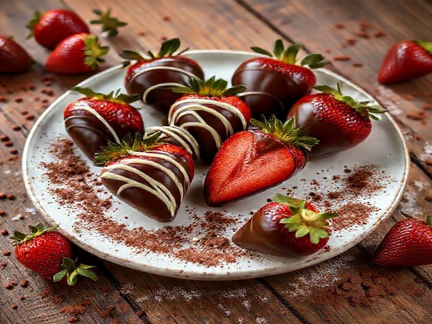 Morango do Amor de Chocolate