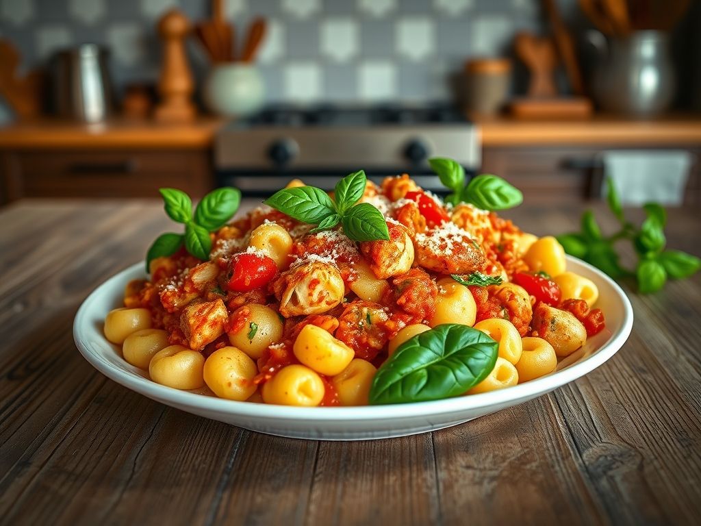 Nhoque Low Carb com Ragu de Frango Delicioso