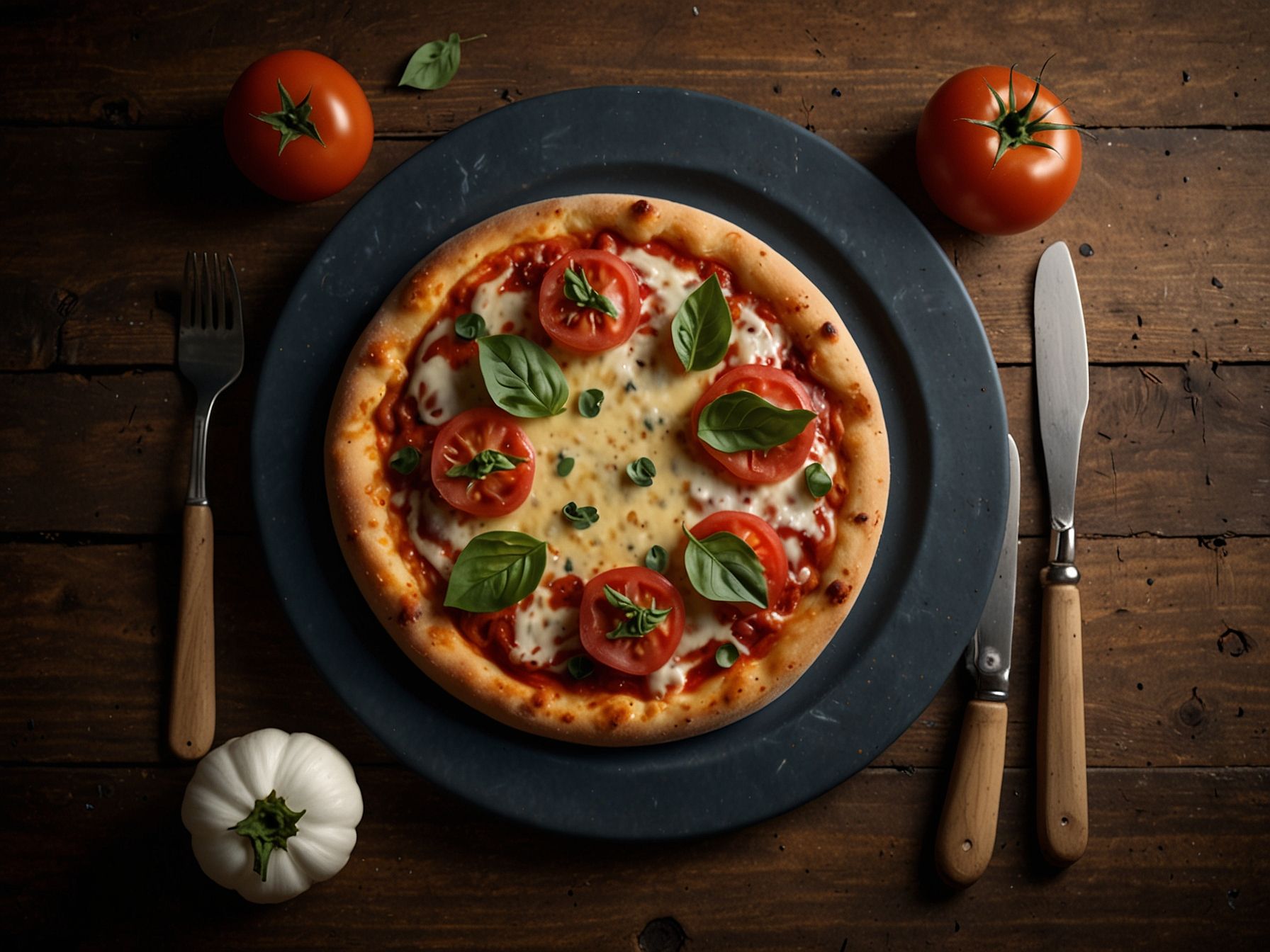Pizza de Liquidificador Crocante com Queijo e Tomate