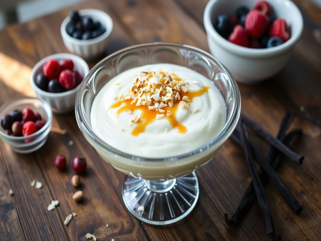 Pudim Low Carb de Coco e Baunilha
