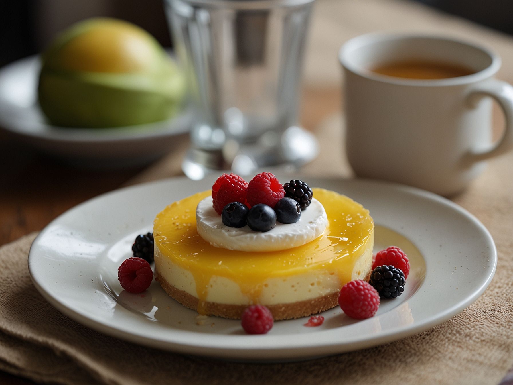 Receita de Panna Cotta com Calda de Amora e Limão
