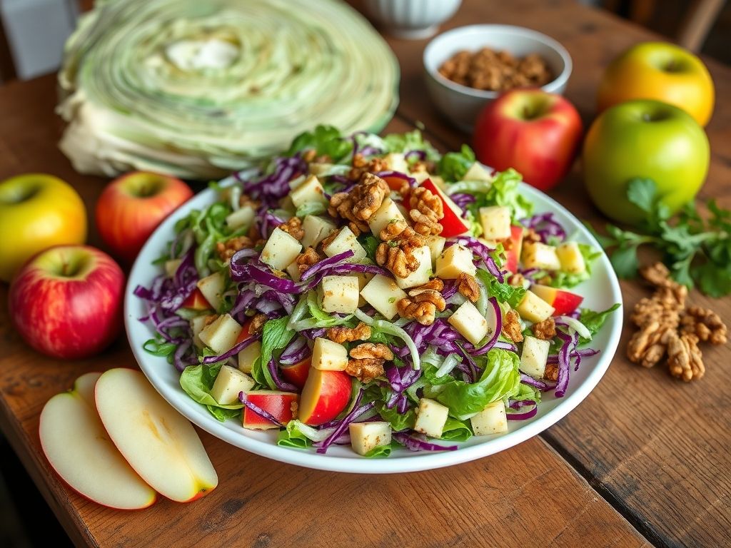 Salada de Repolho com Maçã Low Carb