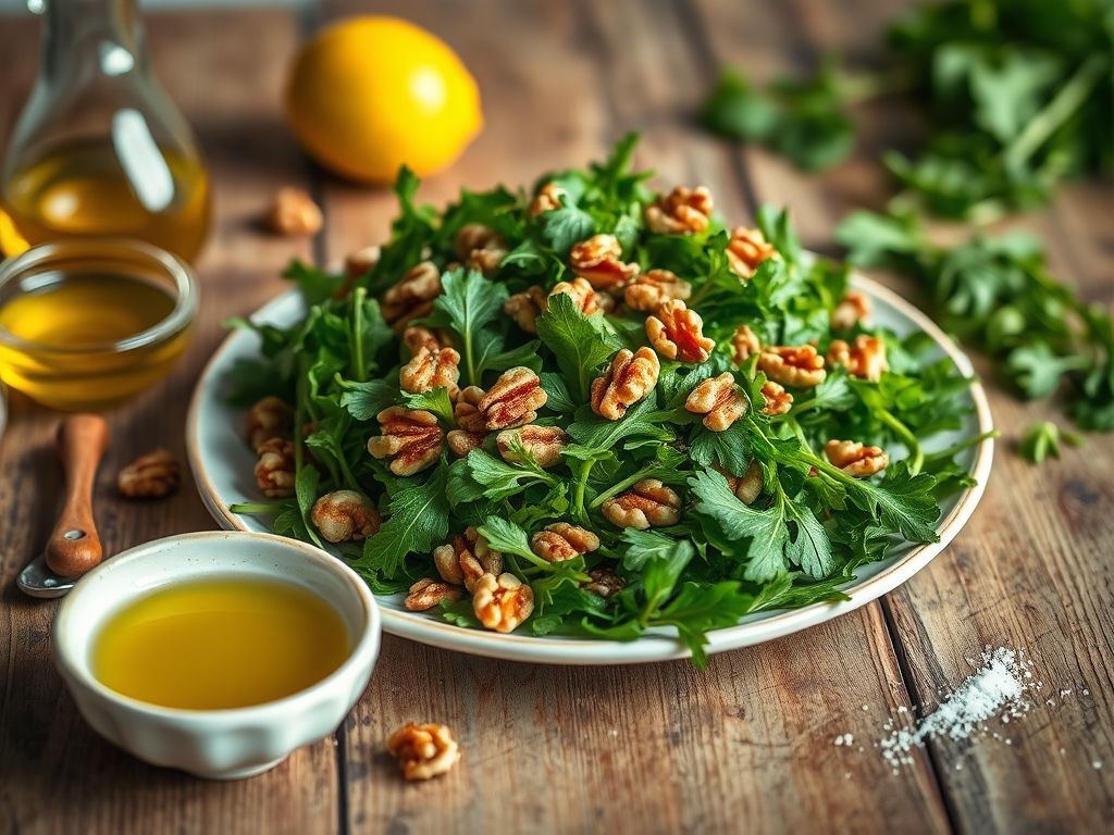 Salada de Rúcula com Nozes Low Carb