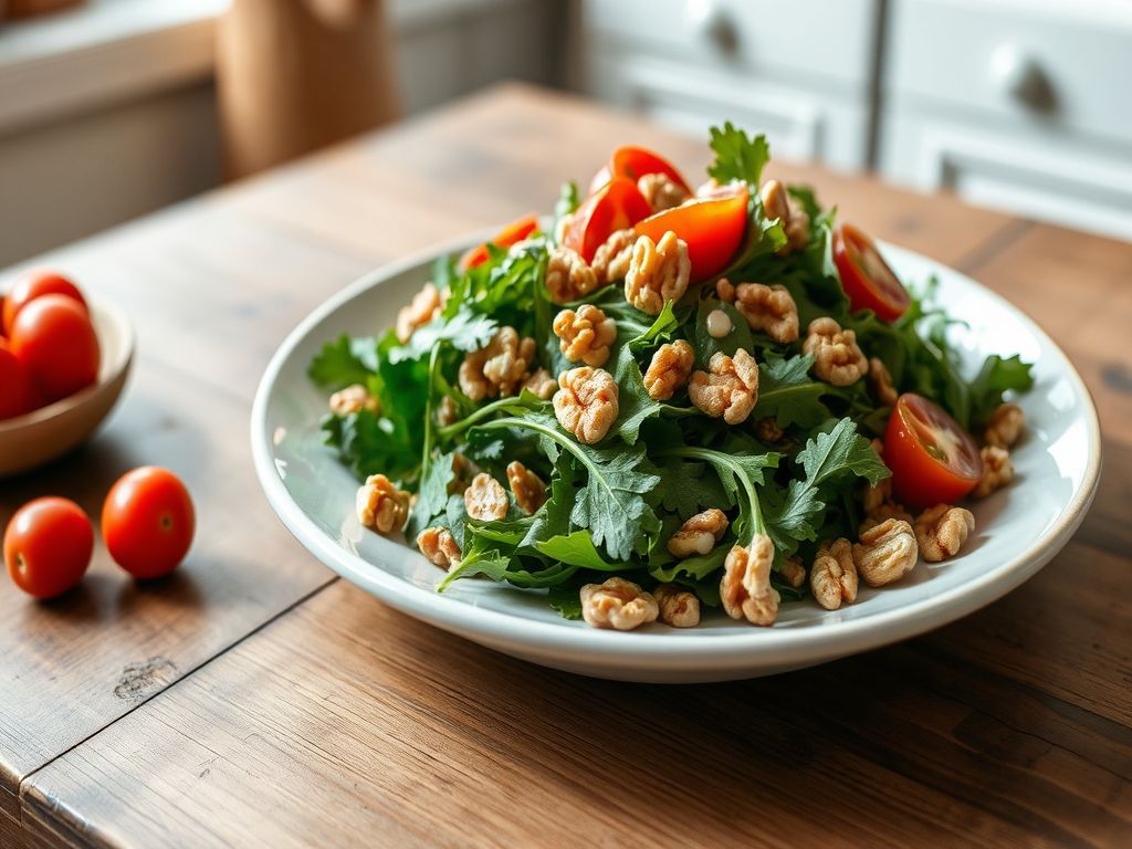 Salada de Rúcula com Nozes Low Carb
