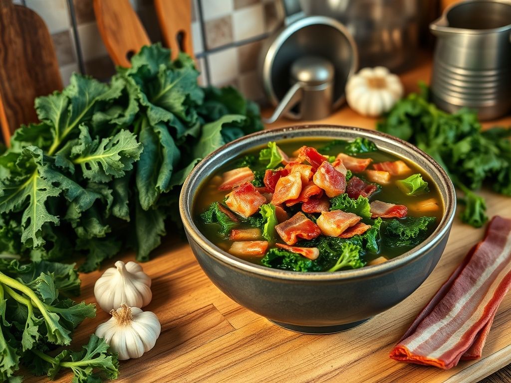 Sopa de Couve com Bacon Low Carb