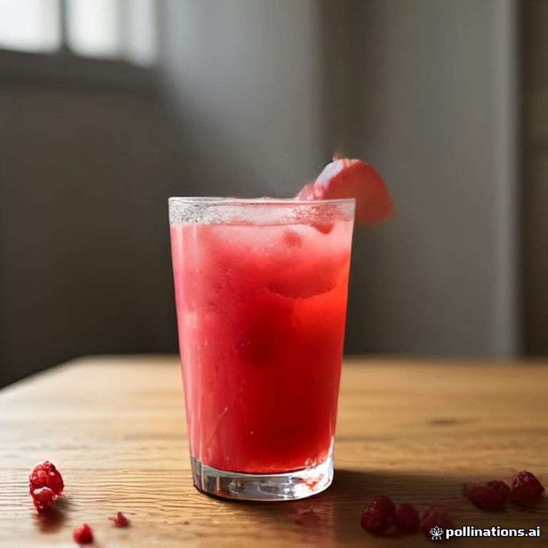 Suco de framboesa natural com limonada