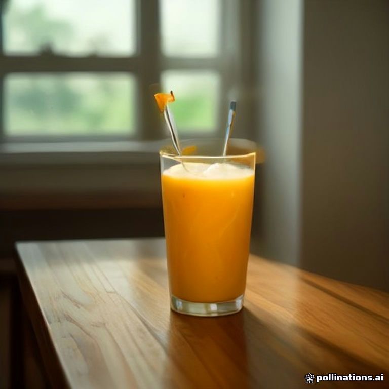 Suco de mamão com laranja e aveia para o café da manhã