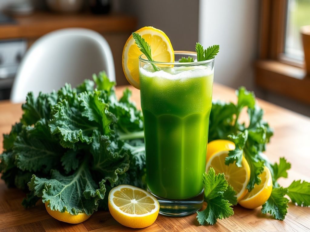 Suco Verde Refrescante de Couve com Limão Low Carb