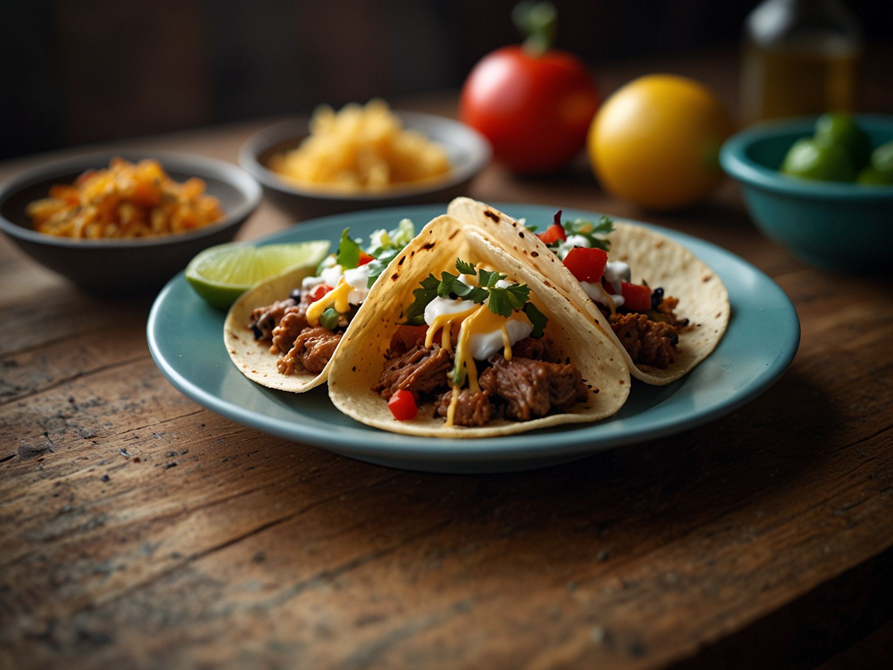 Tacos mexicanos low carb: Delícias com carne, queijo e abacate