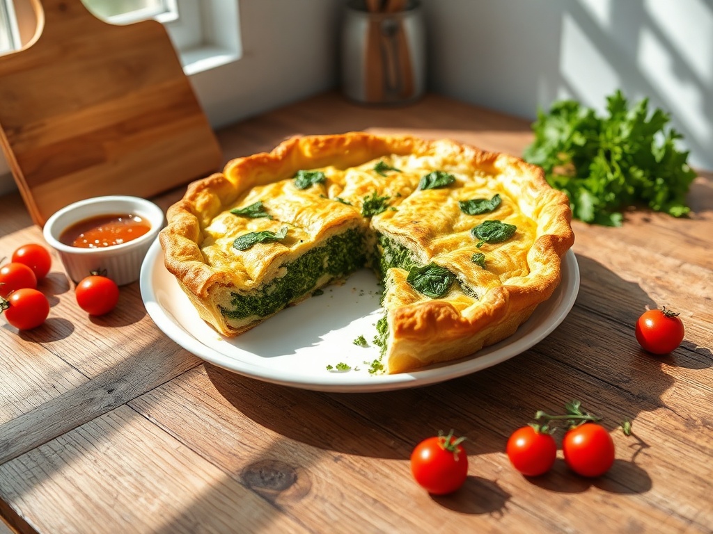 Torta de Espinafre Low Carb Deliciosa
